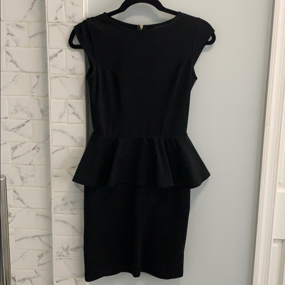 Black peplum dress